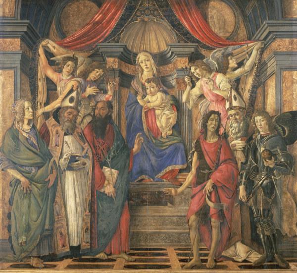 Enthroned Madonna / Botticelli / c.1490 von Sandro Botticelli