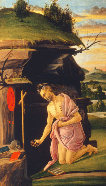Hieronymus in der Wüste von Sandro Botticelli