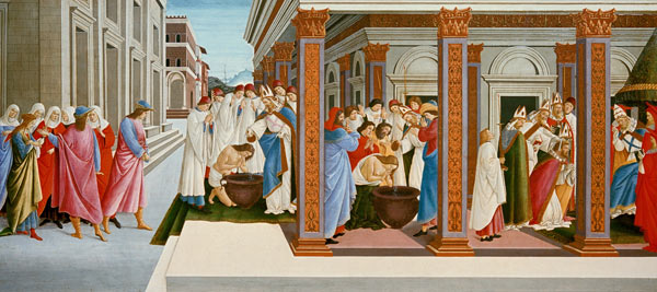 Jugend und erstes Wunder des heiligen Zenobius von Sandro Botticelli