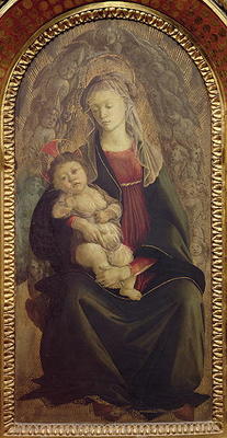 Madonna and Child in Glory (tempera on panel) (for detail see 107250) von Sandro Botticelli