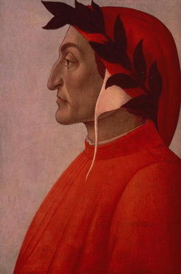 Portrait of Dante (oil on canvas) von Sandro Botticelli