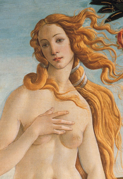 Venus, detail from The Birth of Venus von Sandro Botticelli