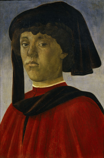 S.Botticelli / Portrait of a young man von Sandro Botticelli
