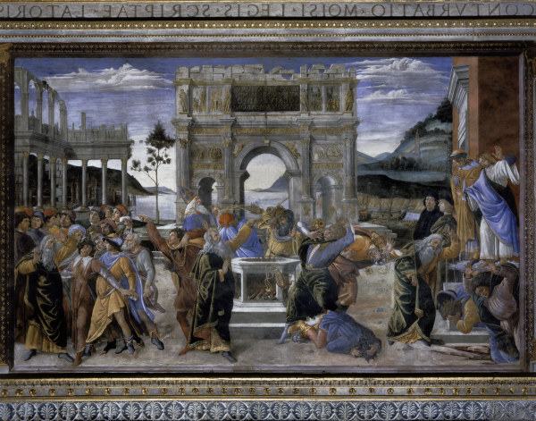 S.Botticelli, Bestrafung der Rotte Korah von Sandro Botticelli