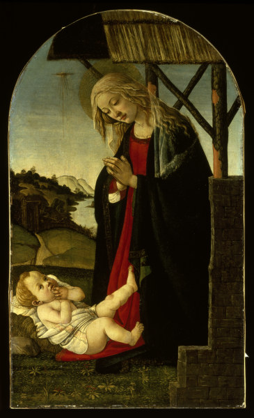 S.Botticelli, Madonna Adoring Christ. von Sandro Botticelli