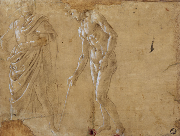 S.Botticelli, Zwei Figurenstudien von Sandro Botticelli