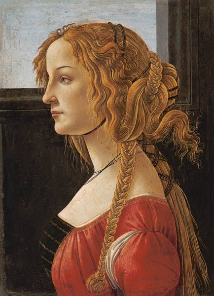 Profilbildnis einer jungen Frau (Simonetta Vespucci) von Sandro Botticelli