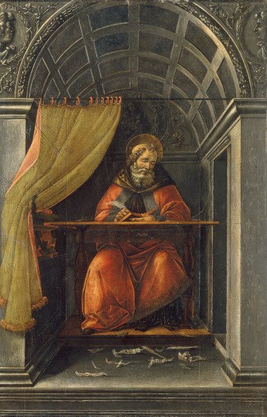St.Augustine in the Cell / Botticelli von Sandro Botticelli