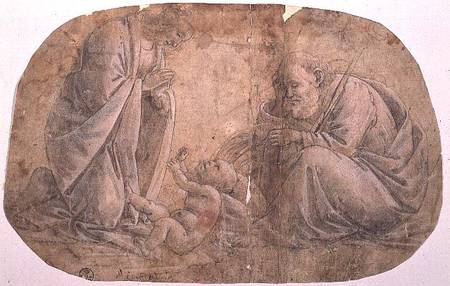 Study for the Adoration of the child von Sandro Botticelli