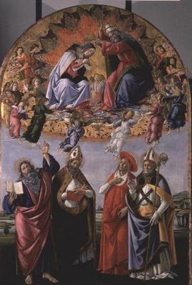 The Coronation of the Virgin (Altarpiece of St Mark) c.1480 (tempera on panel) von Sandro Botticelli