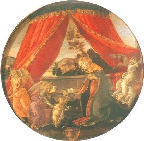 Madonna und Kind mit drei Engeln 1493