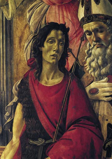 Thronende Madonna mit dem Kinde, Engeln und Heiligen von Sandro Botticelli