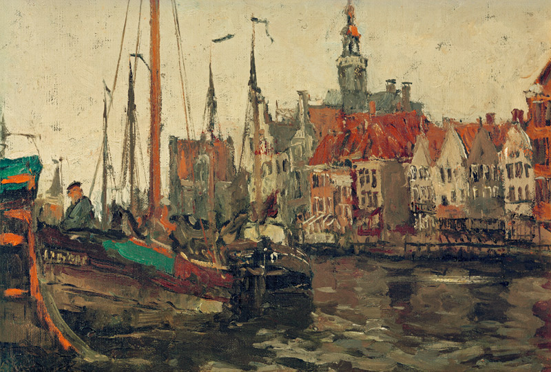 Fischewer im Hafen von Emden von Sandrock Leonhard