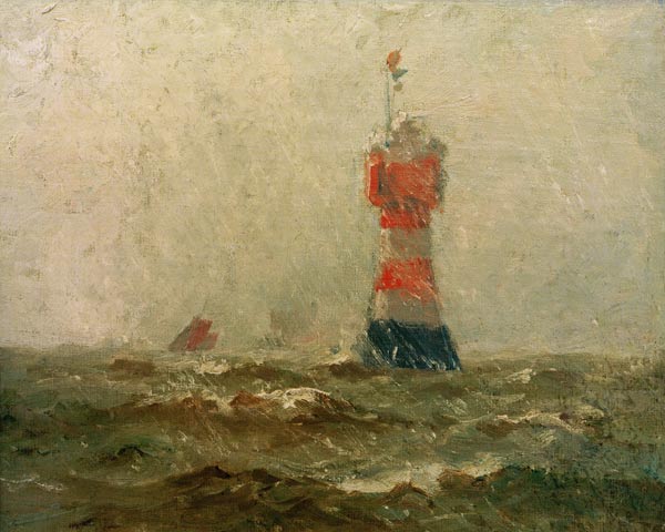 Leuchtturm 'Roter Sand' in der Wesermündung von Sandrock Leonhard