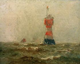 Leuchtturm 'Roter Sand' in der Wesermündung 1910-01-01