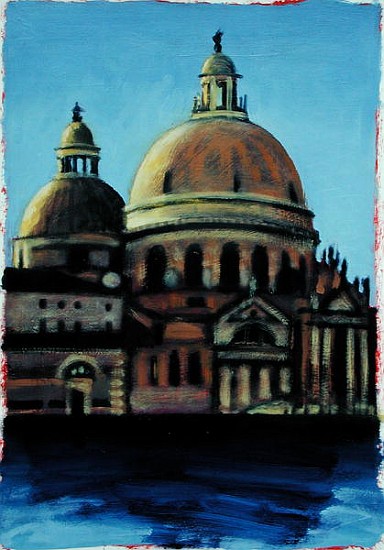Santa Maria della Salute (oil on card)  von Sara  Hayward
