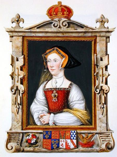 Portrait of Jane Seymour (c.1509-37) 3rd Queen of Henry VIII from 'Memoirs of the Court of Queen Eli von Sarah Countess of Essex