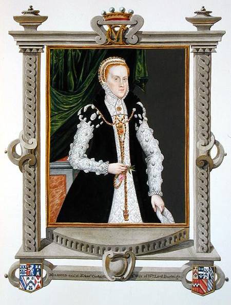 Portrait of Mildred Cooke, Lady Burghley from 'Memoirs of the Court of Queen Elizabeth' von Sarah Countess of Essex
