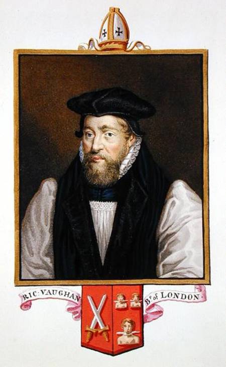 Portrait of Richard Vaughan (c.1550-1607) Bishop of London from 'Memoirs of the Court of Queen Eliza von Sarah Countess of Essex
