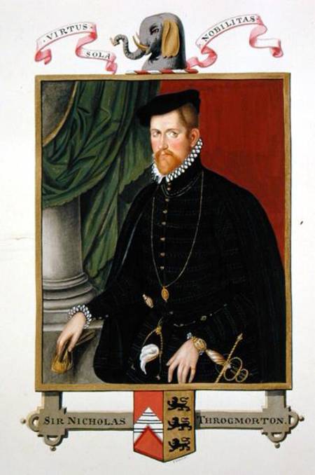 Portrait of Sir Nicholas Throckmorton (1515-71) from 'Memoirs of the Court of Queen Elizabeth' von Sarah Countess of Essex