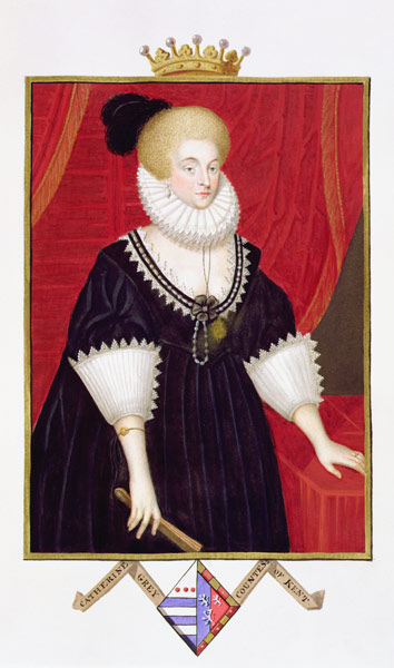 Portrait of Lady Catherine Grey (c.1538-1668) Countess of Kent from 'Memoirs of the Court of Queen E von Sarah Countess of Essex