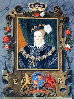 Portrait of Edward VI (1537-53) King of England, aged about 14 from 'Memoirs of the Court of Queen E published