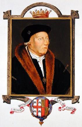 Portrait of Henry Bourchier (d.1539) 2nd Earl of Essex from 'Memoirs of the Court of Queen Elizabeth published