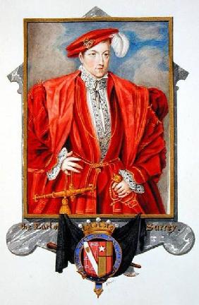 Portrait of Henry Howard (c.1517-47) Earl of Surrey from 'Memoirs of the Court of Queen Elizabeth' published