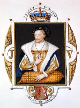 Portrait of James V (1512-42) King of Scotland from 'Memoirs of the Court of Queen Elizabeth' published