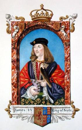 Portrait of James IV of Scotland (1473-1513) from 'Memoirs of the Court of Queen Elizabeth' published