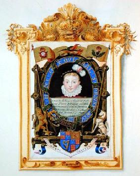Portrait of James VI of Scotland (1566-1625) Later James I of England as a boy c.1574 from 'Memoirs published