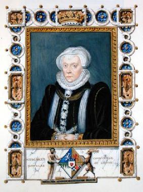 Portrait of Margaret Douglas (1515-78) Countess of Lennox from 'Memoirs of the Court of Queen Elizab published