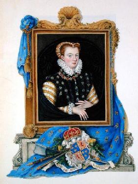 Portrait of Mary Queen of Scots (1542-87) from 'Memoirs of the Court of Queen Elizabeth' published