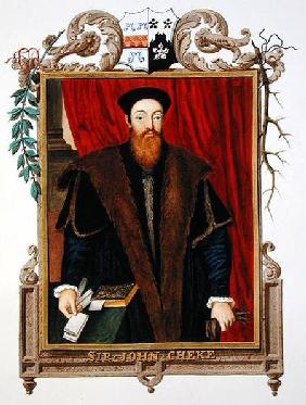 Portrait of Sir John Cheke (1514-57) from 'Memoirs of the Court of Queen Elizabeth' published