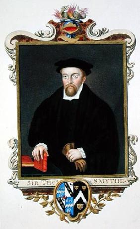 Portrait of Sir Thomas Smythe (c.1558-1625) from 'Memoirs of the Court of Queen Elizabeth' published
