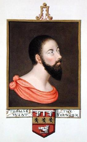 Portrait of Sir Thomas Wyatt the Younger (c.1521-54) from 'Memoirs of the Court of Queen Elizabeth' published