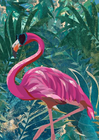 Flamingo im Dschungel