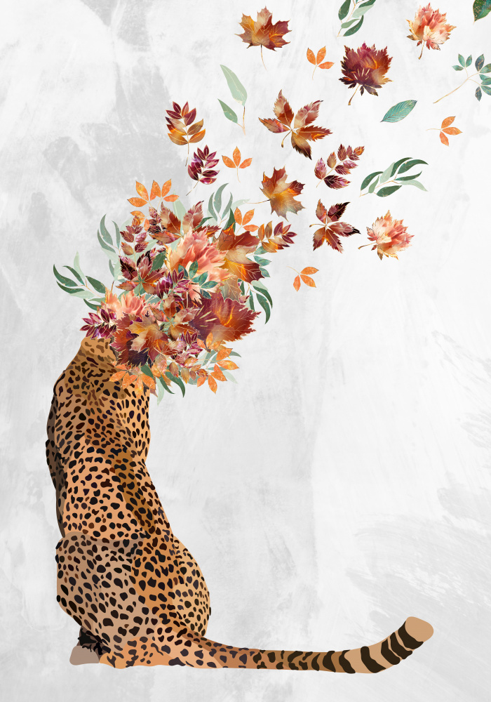 Gepard,Herbstlaub,Head von Sarah Manovski