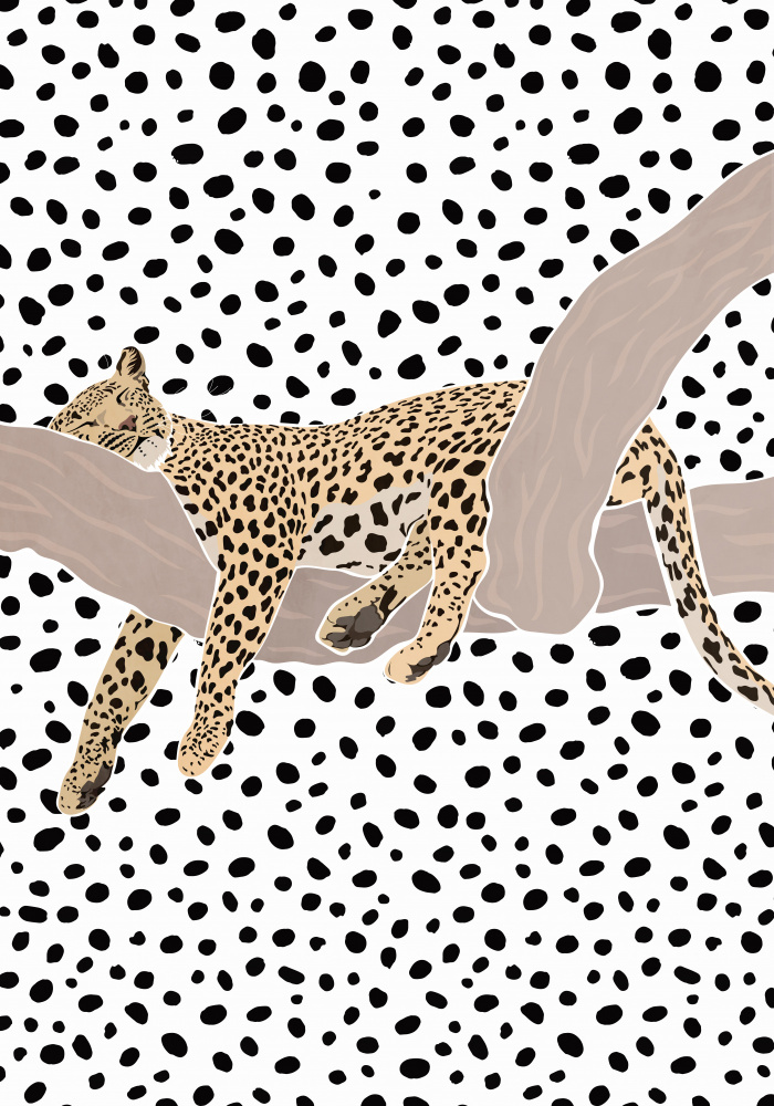 Leopard schlafende Polkadots von Sarah Manovski