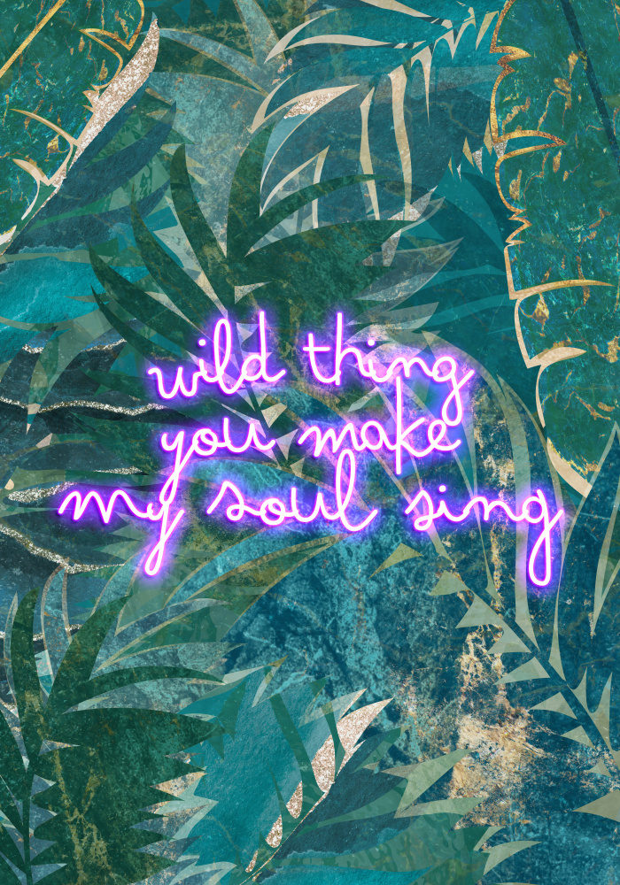 Neon-Dschungel-Typografie von Sarah Manovski