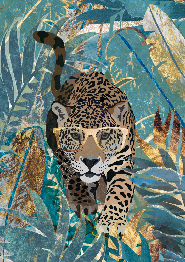 Neugieriger Jaguar im Regenwald von Sarah Manovski