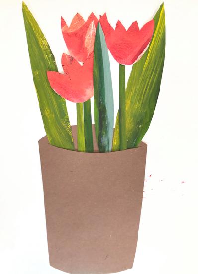 Tulips in a pot 2018