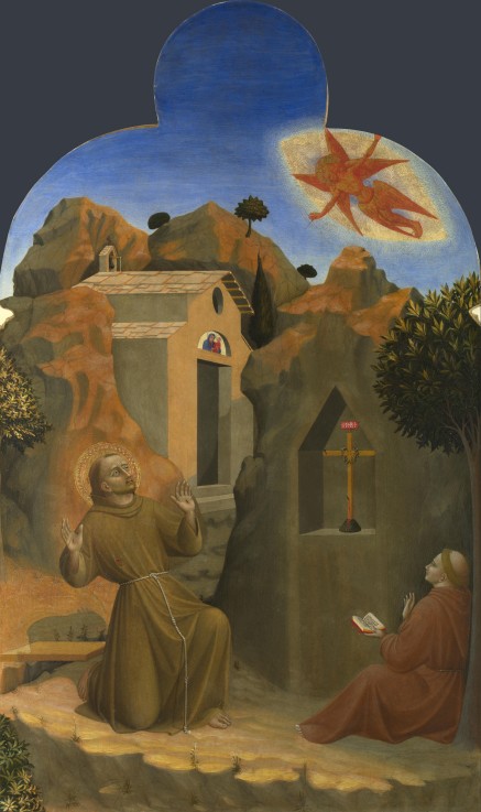 Heiliger Franziskus empfängt die Stigmata (Altartafel von Borgo del Santo Sepolcro) von Sassetta