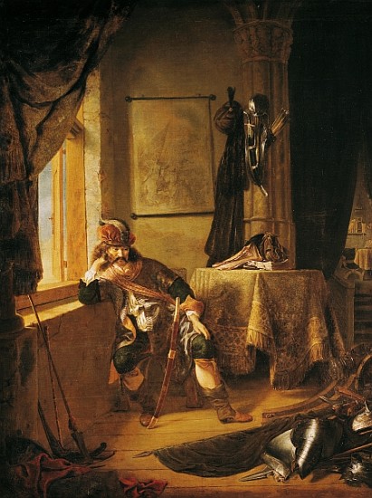A Warrior in Thought von (school of) Rembrandt Harmensz. van Rijn