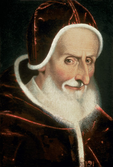 Portrait of Pope Pius V (Michele Ghislieri) (1504-72) 1576-80 (panel) von Scipione Pulzone