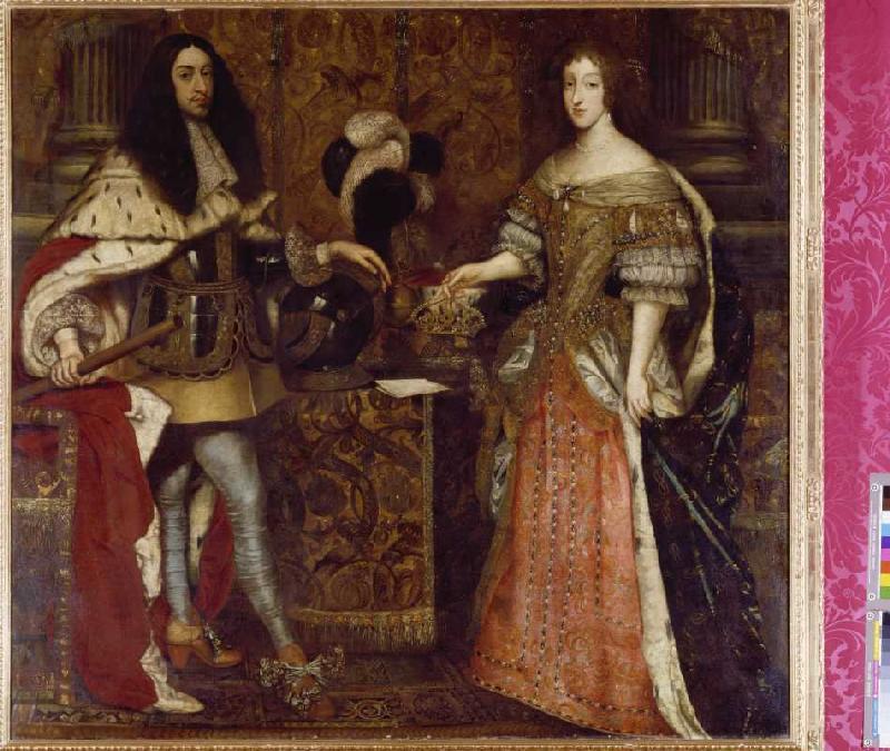 Doppelbildnis des Kurfürstenpaares Ferdinand Maria und Henriette Adelaide von Sebastiano Bombelli