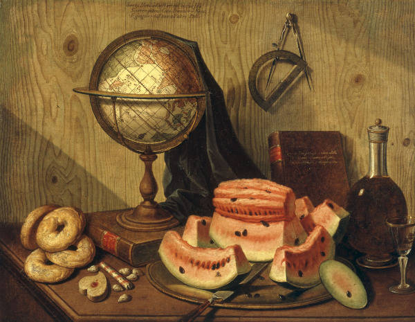 S.Lazzari, Stilleben mit Wassermelone von Sebastiano Lazzari