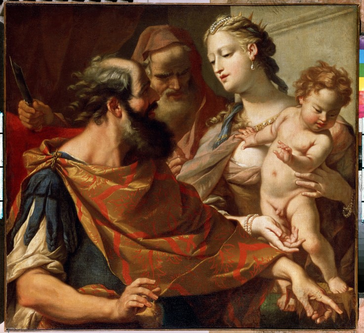 Der kleine Moses tritt auf die Krone Pharaos von Sebastiano Ricci
