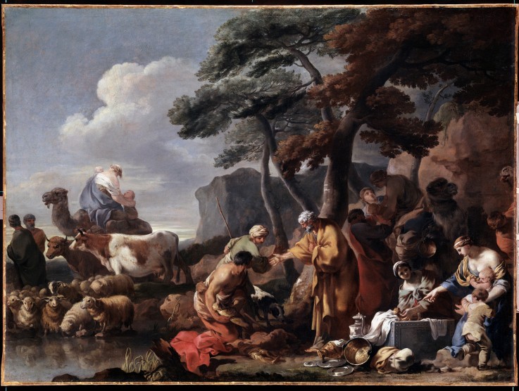 Jakob vergräbt die heidnischen Götter unter der Eiche bei Sichem von Sébastien Bourdon