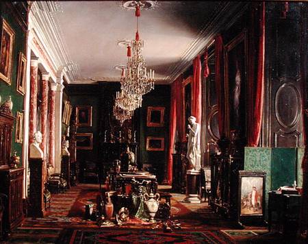 Interior of the Office of Alfred Emilien (1811-92) Count of Nieuwerkerke, Director General of the Im von Sebastien-Charles Giraud